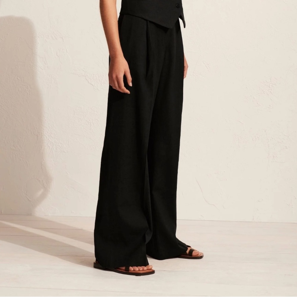 * SOLD * Zimmermann Wide leg Linen pleated Pants